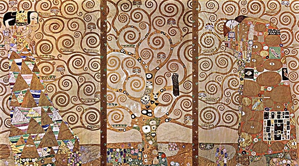 Классическая фреска Дерево жизни Густав Климт